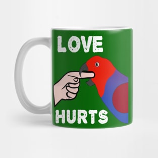 Love Hurts Eclectus Female Parrot Biting Mug